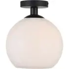 Decovio 12703-BI1 Huntington 1 Light 10 inch Black Flush Mount Ceiling Light
