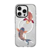 iPhone 16 Pro Clear Case MagSafe Compatible koi fish Japanese tattoo style transparent pattern