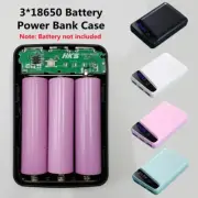 DIY For 3 pcs 18650 Li-ion USB Battery Storage Box Fast Charging Power Bank Case