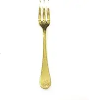 Mepra AZB1095CB1111 Casablanca Oro ice Serving Fork, [Pack of 24], 25.1 cm, Brushed Gold Finish, Dishwasher Safe Tableware