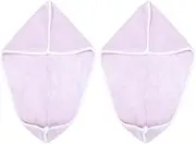 Beatifufu 2pcs Thickened Microfiber Hair Drying Hat Super Absorbent Towel for Quick Drying Gentle Bath Cap for Curly Hair for Home Use and Travel