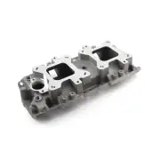 Chevy SBC 350 MidRise Twin Intake Manifold [Satin]