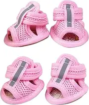 Dog Shoes - Dog Foot Covers - Dog Foot Covers - 4 Pieces Waterproof Puppy Boots with Reflective Straps | Not Quiet