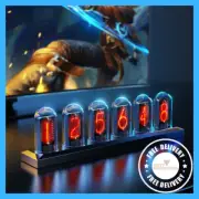 Nixie Tube Clock LED Glows IPS Color Screen DIY Analog Digital Tube Night light