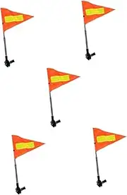 MUCKLILY Golf Cart Reflective Safety Flag with Telescopic Pole Height for Enhanced Visibility Durable Construction for Long Lasting Use for Golf Carts and Wheelchairs