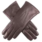 DENTS Ladies Premium Kangaroo Leather Cashmere Lined Gloves Womens - Chocolate Large