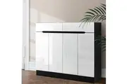 Artiss Shoe Rack Cabinet Storage 120cm w/ Drawer - White Lydia