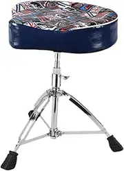 Frediuo Drum Throne Seat Drum Seat Stool Comfortable Padded Seat Drum Stool Chair Stable Triangular, for Performers Exercise, Pattern