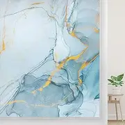Myronsa Marble Texture Privacy Window Film Static Cling No Glue Window marble stained glass window film Coverings Glass Sticker for Home for Bathroom Living Room Glass Film 35.4" x 78.6" (90 x 200 cm)