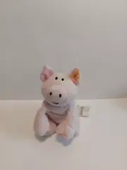 Steiff Piko Pig Stuffed Animal Cuddly Friends German Toy Plush Doll 8" With Tags