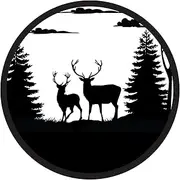 Primus Solar Backlit Stags Silhouette Wall Art