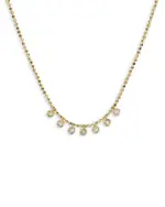 Zoe Lev 14K Yellow Gold Diamond Bezel Shaker Necklace, 15-17
