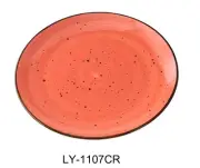 Yanco China LY-1107CR Lyon Coral Speckled Glazed Porcelain 7.25" Coupe Plate