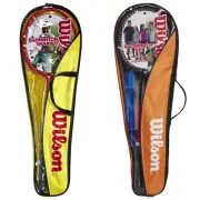 Wilson V2 Badminton Sets 2-4 Players Rackets Shuttlecocks Nets Poles Carry Case