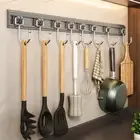 Movable Hooks Rack Holder Wall Mounted Wall Hanger Towel Coat Hangers