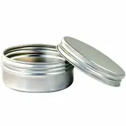 50Pcs Durable Silver Aluminum Cosmetic Pot Lip Balm Jar Containers Empty Tin