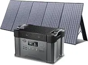 ALLPOWERS Portable Power Station S2000Pro 1451Wh 2400W and 400W Solar Panel, UPS Backup w/ 4* AC Outlets, 2700W AC+DC, Solar Generator MPPT for Outdoor RV Camping Home Use Emergency, 0-100% in 1.5hrs