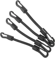 Uonlytech 4Pcs Elastic Hook Straps Durable Outdoor Camping Tie Down Straps for Securing Gear Portable Buckle Straps for Daily Use Heavy Duty Elastic Ropes for Bikes and Cars