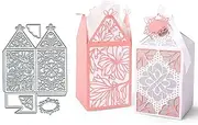 3D Flower Christmas Box Metal Die Cuts,Merry Christams Gift Candy Box Snowflake Cutting Dies Cut Stencils DIY Scrapbooking Decorative Embossing Paper Scrapbooking Card Making