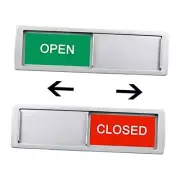 Open Closed Sign, Open Signs Privacy Slide Door Sign Open Closed-Silver