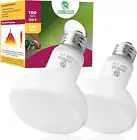 Reptile Heat Lamp Bulbs, Simulate Natural Sunlight Heat Light Bulb, 2 Pack 100W
