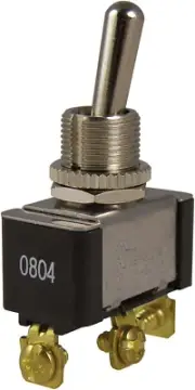 GSW-13 SPDT Toggle Switch, ON-OFF-ON, 20A 125V AC, Screw Term