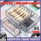 7 Grids Jeans Clothes Storage Box Drawer Organizer Divider Wardrobe Organiser AU
