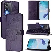 Scratch Proof Wallet Card Slots Phone Shell Compatible with Oppo K12x A80 OppoK12x CPH2667 5G (EU) Leather Case Magnetic Flip Cover Stand Holder Phone Cover (Dark Purple,Oppo A80 5G (EU))