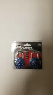 New!! Master Lock 1530T Combination Padlock,Assorted Red,Blue,or Purple 2-Pack