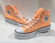Converse CTAS Lift Peach Beam/White Women's Platform High Top Sneakers-Asst Size