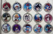 15 Beyblade Silver Flat Bottle Cap Necklaces Set 3