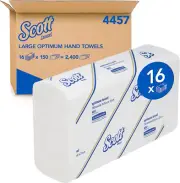 SCOTT Large Optimum Hand Towels (4457) with Airflex Technology, High Absorben...