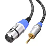 XLR to 3.5mm Microphone Cable,Unblanced XLR Female to 1/8 inch Mic Cord for C...
