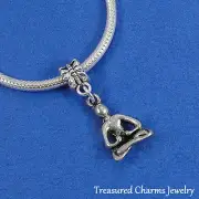 Silver MEDITATION POSE Yoga Dangle Bead CHARM fits EUROPEAN Bracelet