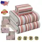 Soft and Fade Resistant 4-Piece Full Cotton Flannel Sheets - All Seasons Comfort