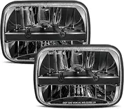 UNI-SHINE 5x7 led headlight 2pcs 7x6 led headlight Reflector Plug and Play H6054 H5054 Hi/Lo Sealed Beam DOT Approved Compatible with jeep Wrangler YJ Compatible with Cherokee XJ