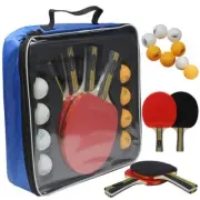 Quality Ping Pong Paddle Set - 4 Professional Table Tennis Rackets/Paddles - ...