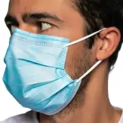100 ASTM Level 1 3-Ply Disposable Medical Surgical Face Blue Masks (2 Box of 50)