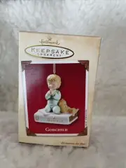 GODCHILD - Drawer in spine of book - HALLMARK KEEPSAKE ORNAMENT Porcelain - 2002
