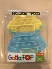 GottaPop Glow in the Dark Robot Pop It Sensory Toy Push & Pop Bubble Fidget