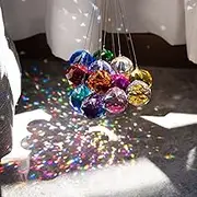 H&D HYALINE & DORA 20mm Multi-Color K9 Crystal Glass Feng Shui Faceted Decorating, Pack of 12