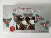Restoration Hardware Vintage Holly Lights Retro Christmas Indoor Outdoor String