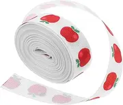 MINAOLULUS 1 Roll Apple Themed Ribbon for Back to School Decorations DIY Crafts and Holiday Celebrations Soft and Comfortable Yards Ribbon for Graduation and Teacher's Day Present Wrapping