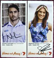Home And Away onscreen couple Cash & Eden Fan Cards Nic Cartwright Steph Panozzo