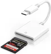 iPhone SD Card Reader USB C, USB C SD Card Reader for iPhone 15, Trail Camera SD Card Reader USB C Memory Card Reader for iPhone 16/15/iPad/MacBook/iMac/Samsung Galaxy/Android