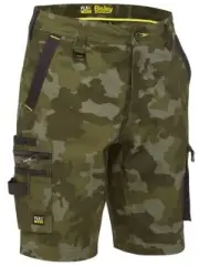 FLX & MOVE™ STRETCH CANVAS CAMO GREEN CARGO SHORT - LIMITED EDITION