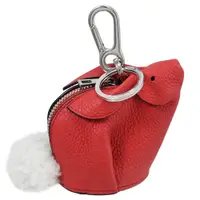 在飛比找PChome24h購物優惠-LOEWE CONEJO 兔子造型鑰匙圈零錢包.紅