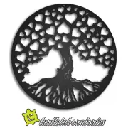 Tree of Life with Hearts Metal Wall Sculpture Art Hanging Home Deco