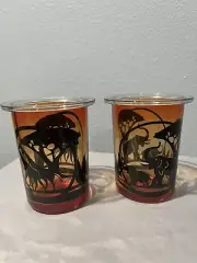 Partylite Candle Holder With Elephant And Giraffe Designs
