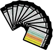 SHOWERORO 12 Sheet Golf Scorecard with Rules of Golf Chart Fonts for Sunlight Portable Design for Easy Carrying Practice Range